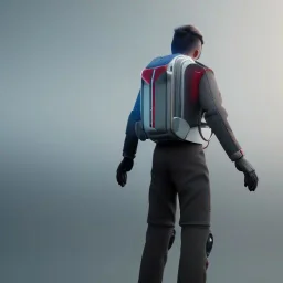 Jet pack, uçan noel baba, octane render, 8k, --ar 1:1