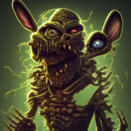 Bug bunny personnage cartoon style zombie iron maiden 4k détail ultra