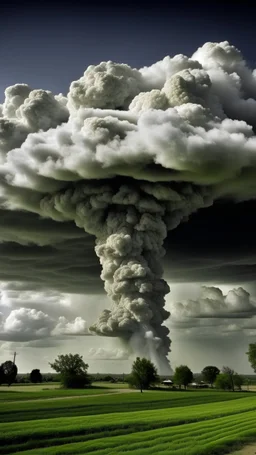 The tornado clouds