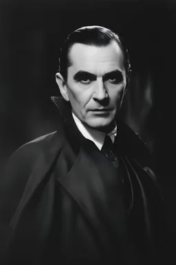 Bela Lugosi as Count Dracula - 32k, UHD, 1080p, 8 x 10, glossy professional quality digital photograph - dark foggy gradated background, historic, powerful, octane rendering, exquisite detail, 30 - megapixel, 4k, 85 - mm - lens, sharp - focus, intricately - detailed, long exposure time, f8, ISO 100, shutter - speed 1125, diffuse - back - lighting, ((skin details, high detailed skin texture)),