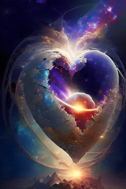 The universe healing a broken world through the vibration of love