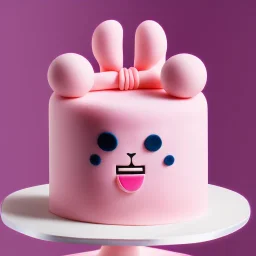 pastel pink kawaii cake