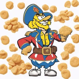 combine Captain Morgan and Captain Crunch on a white background