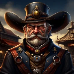 wild west mayor grimdark realistic