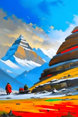 unseen painting arts of Kailash parvat beyond the limits