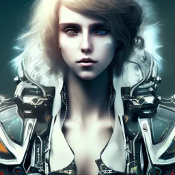  high lit, Danish Singer MØ face, steampunk, Yoji Shinkawa,