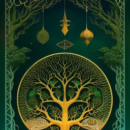 fullbody Drawing of 'sketch of the tree of knowledge of good and evil',intricate detail,andrea bonelli,Kilian Eng,Ohrai,evan lee,Aleksandr Sidelnikov,KyuYong Eom,three quarters frontal aerial view,toned colors,32k