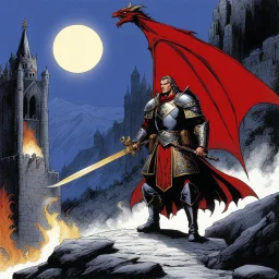 [Art by Kelley Jones] The tale of Uther, the Dragon-Blooded king: In the twilight of Romano-Britain, Uther rose as a fierce warlord bearing the red dragon standard, ruling with iron will and ambition. Bargaining with Merlin and deceiving Igraine, he sired the secret son, Arthur, destined for greatness. Uther's pride and ambition fractured the realm, leaving behind a throne and a curse.