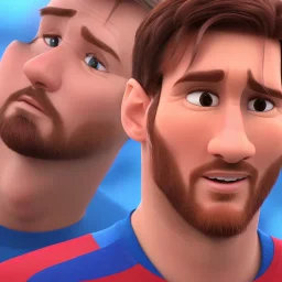 perfect face lionel messi happy, highly detailed, wearing Argentina