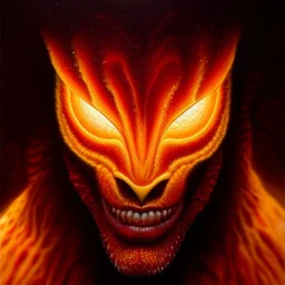 Ultra detailed fullbody Portrait in oil on canvas of Larfleeze villain,extremely detailed digital painting,extremely detailed face,crystal clear Big eyes, mystical colors ,perfectly centered image, perfect composition, rim light, beautiful lighting,masterpiece,8k, stunning scene, raytracing, anatomically correct, in the style of robert e howard and Ken Kelley and Ohrai Noriyoshi and Simon Bisley and tomzj1