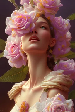 gardenia flowers, colorful, psychedelic, intricate, elegant, highly detailed, digital painting, artstation, concept art, smooth, sharp focus, illustration, art by artgerm and greg rutkowski and alphonse mucha