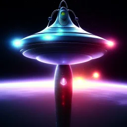 Space mothership, alien style, metalic color, hyper realistic, blur