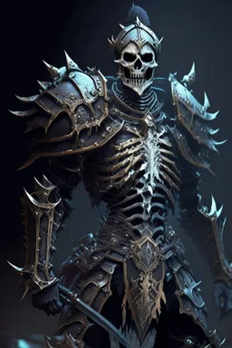 legendary general paladin dark armored skeleton warrior