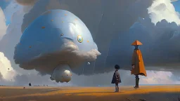 Science fiction painting] Goro Fujita Nicolas Bruno, Peter Sallesen, Hamish Frater, ominous sky