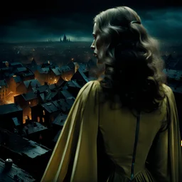 Photorealistic nothingness and distressing anguish ruined city night Max Ernst Hieronymus Bosch, shot on Hasselblad, movie shot, details of the dress accentuated, nightmare, hypermaximalist