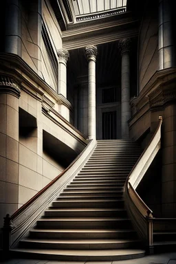 court entrence building stairs leading