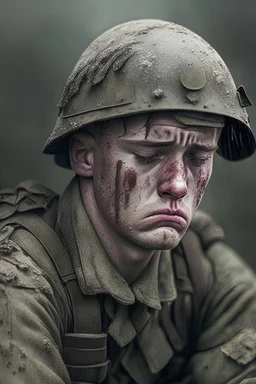 صوره جندي حزين في الحرب