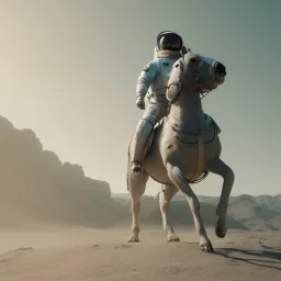 Riding horse astronaut Jupiter, Wes Anderson Lut, unreal engine 5, octan render