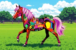 pop art pixels 1000 images cypher punk horse