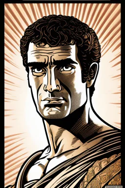 portrait mark antony comic style