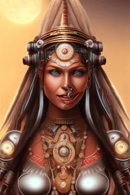 cyborg, indian woman, perfekt eyes, smile, real