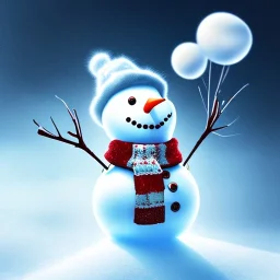 A flying snowman.