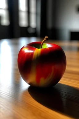 gambar sebuah apple di atas meja