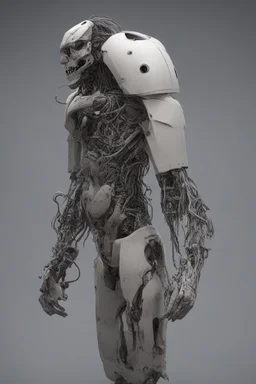 A creature half human half machine