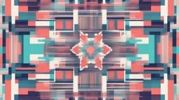 digital glitch pattern snowflake geometric abstraction