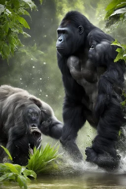 Ara doesn't get far, the beast catches her and splats Ara in much the same way the gorilla did to her companion.