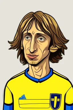 Mikhail Modric Ukrainian football player cartoon 2d