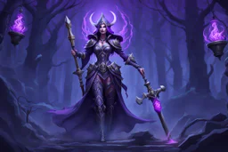 Witch of skeletons in 8k sci-art drawing style, clash of clans them, purple glowing eyes, the which custom, intricate details, highly detailed, high details, detailed portrait, masterpiece,ultra detailed, ultra quality