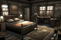 The Walking Dead Game World no characters, for hotel room, realistic.