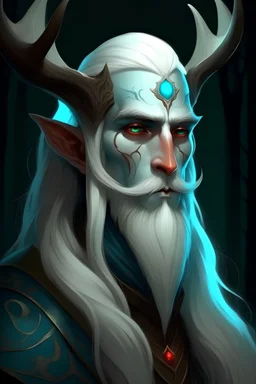 long beard, sad
