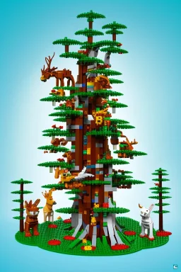 lego tree forest animals children