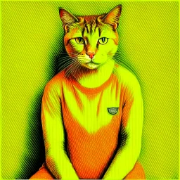Portrait of a cat by Van Gogh