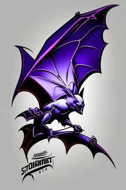 "Design a striking bat front cover logo for a T-shirt. Create a sleeker and detailed illustration of a bat in flight. Ensure it's in a PNG style with a transparent background, allowing it to seamlessly integrate with various T-shirt colors. Capture the mystique and elegance of these nocturnal creatures."