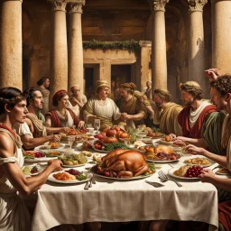 Thanksgiving dinner among the ancient Romans