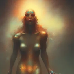 superhero, woman, photographer. oil on canvas, volumetric lighting, beksinski