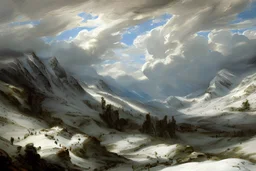 snowfall in mountains by rubens