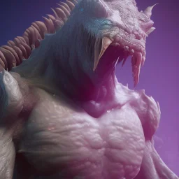 Monster like creature,Ultraviolet dimension, unreal engine 5, 8k resolution, attractive, realistic, ultra detailed