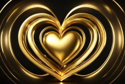 a clony of golden heart sighn rotating