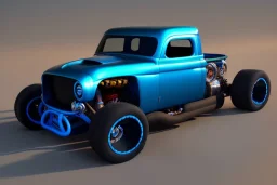 python themed foose blue 4 door hot rod truck