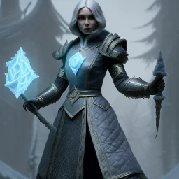 matron malice on floating disc, frost smoke,drow city, academy, underdark, Menzoberranzan,4k, Highly Detailed, perfect eyes, Digital Illustration, Cinematic Lighting, Realistic, Sharp Focus, Centered, Beautifully Lit, Bioluminescent by Stanley Artgerm Lau