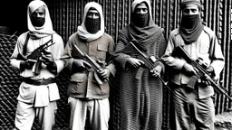 Four men masked egyptian killers 1960 bloody guns