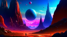 concept art alien planet and space