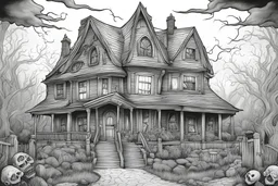 Horror house for coloring