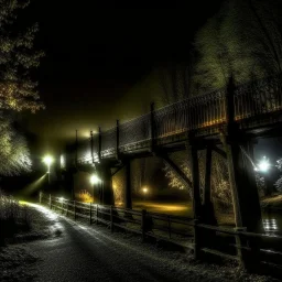 THE GHOST IS STILL DANCING AT NIGHT ON THE OLD COUNTRY BRIDGE. Carlos Lapellegrina