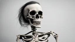 скелет с волосами