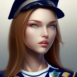 Police girl portrait